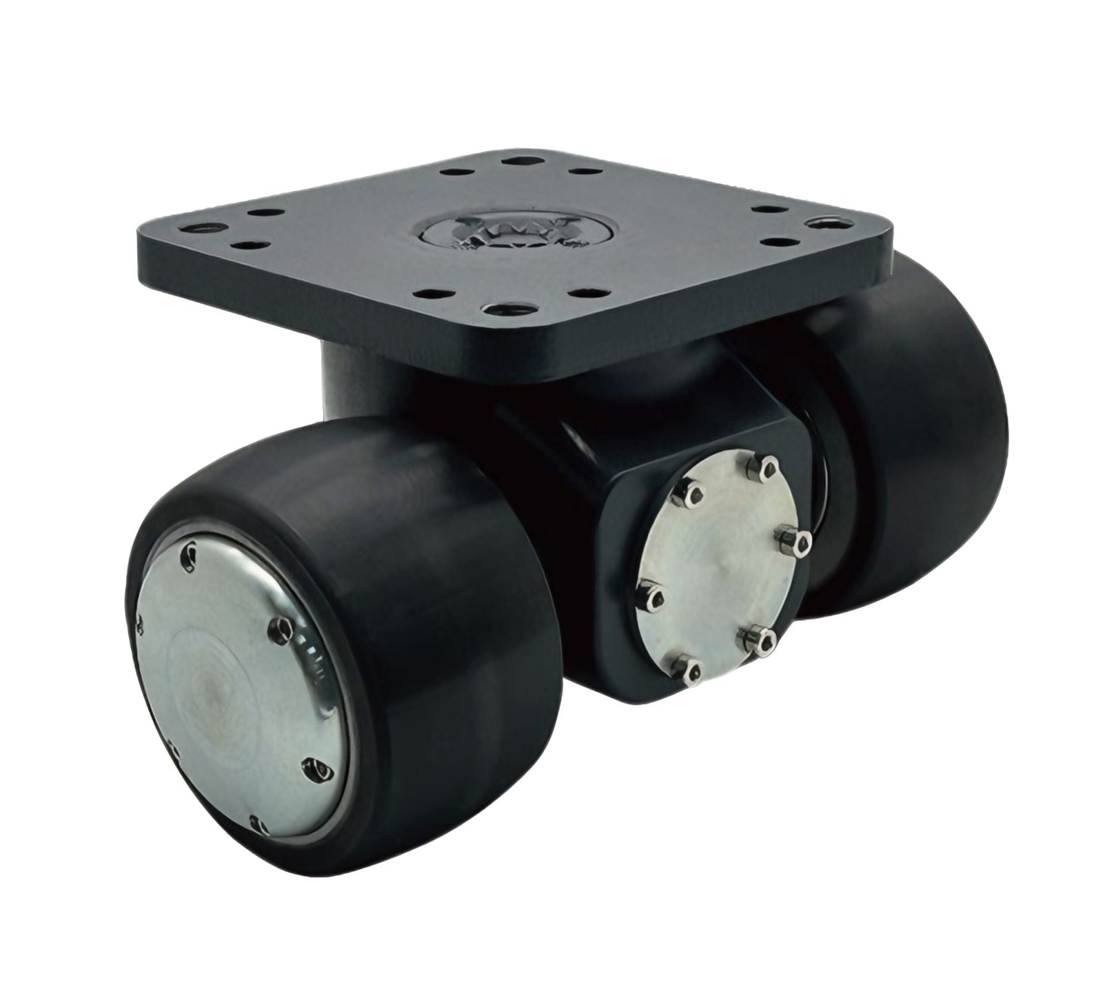 SY09310 self-balancing castor with 1000kg capacity, featuring industrial-grade spring housing and high-load PU tread